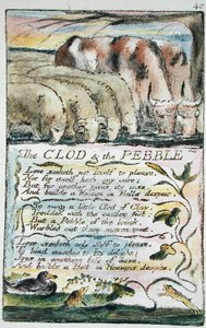 The Clod & the Pebble, plaat 40 (Bentley 32) uit Songs of Innocence and of Experience (Bentley Copy L) 1789-94 door William Blake
